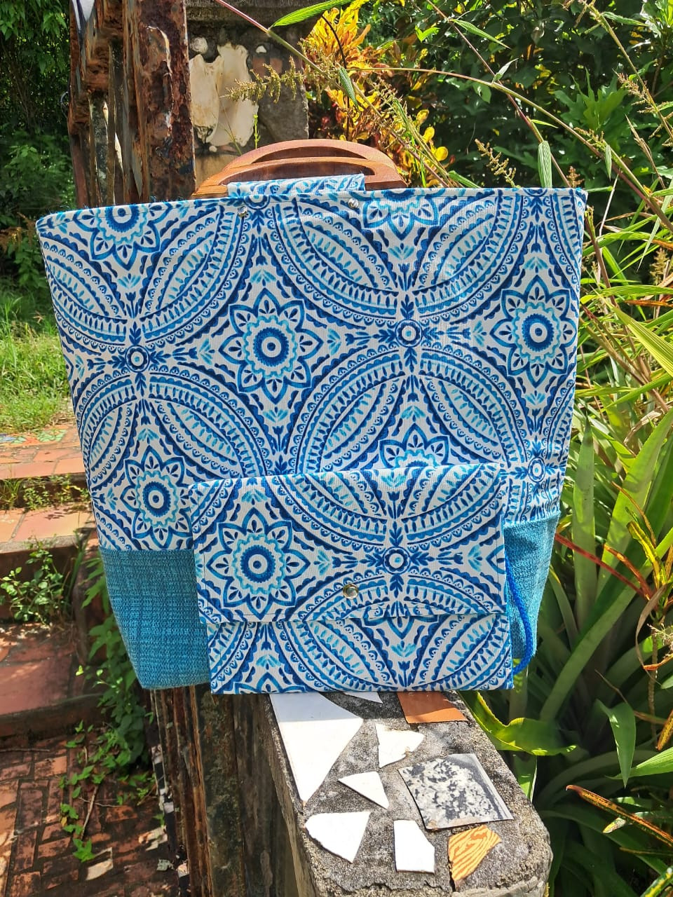 Sisi Blue Tote with Matching Clutch: $275.00